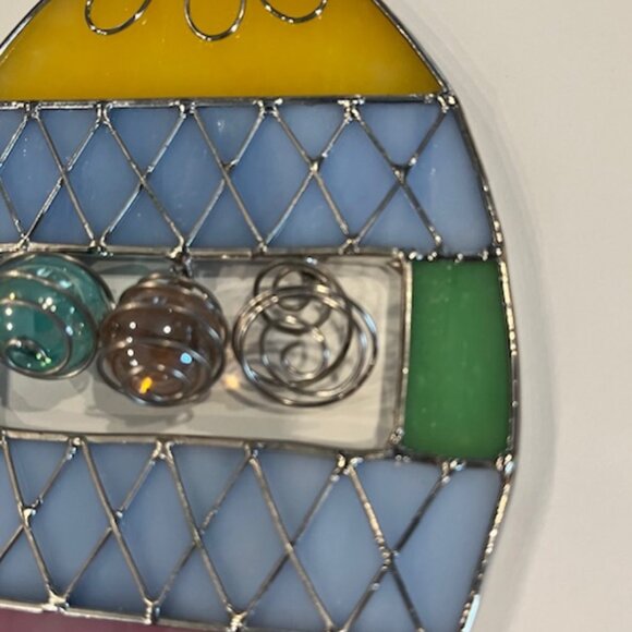 Set of (6) Stained Glass Easter Egg Suncatcher Window Ornament Decor - Picture 6 of 6